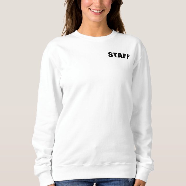 Double Sided Print Staff Add Logo Womens Top (Front)