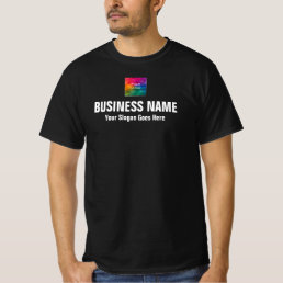 Double Sided Print Upload Company Logo Mens Value T-Shirt