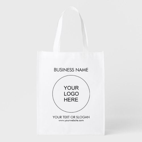 Double Sided Print Url Address Logo Text QR Code Grocery Bag