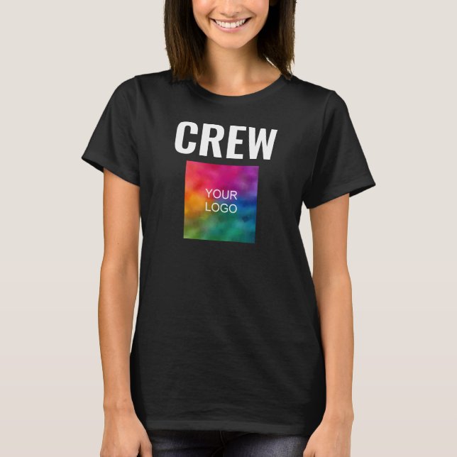 Double Sided Print Womens Crew Add Your Logo Here T-Shirt (Front)