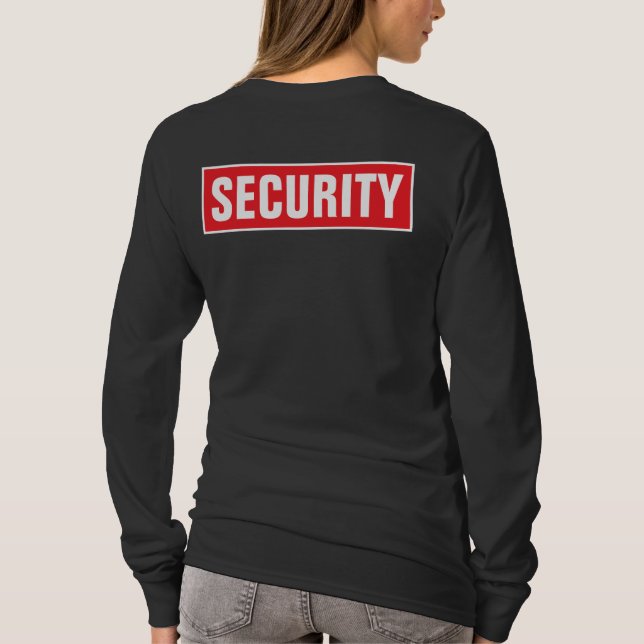 Double Sided Print Womens Security Long Sleeve T-Shirt (Back)