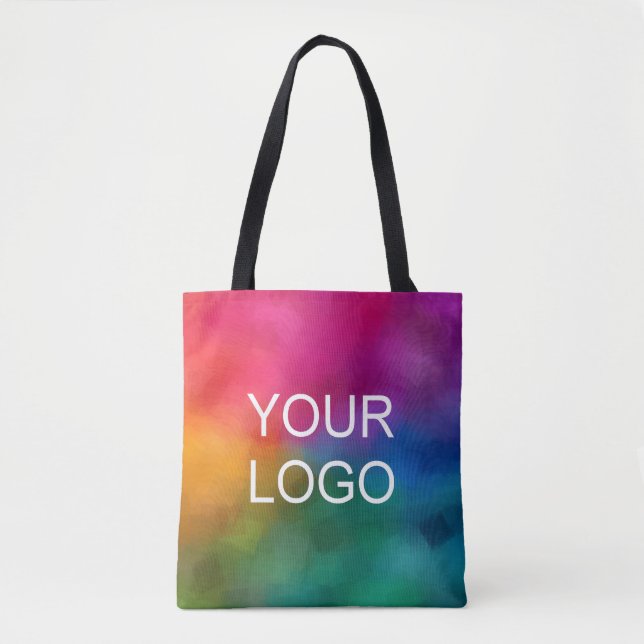 Double Sided Print Your Own Company Logo Text Tote Bag (Front)