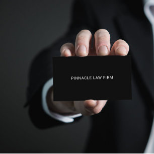 Double Sided Professional Minimalist Black QR Code Business Card