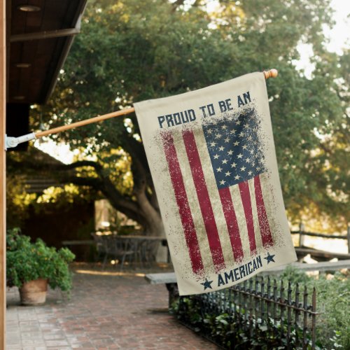 Double Sided Proud To Be An American Rustic Flag 