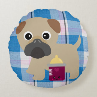 Double-Sided Pug Pillow for Baby's Room