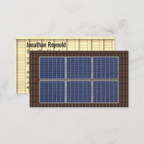 Double_Sided Rooftop Solar Energy Brown Roof Business Card