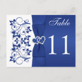 Double-sided Royal Blue and White Table Number 2 (Front)