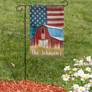 Double Sided Rustic Americana Garden Flag