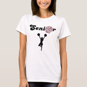 Double Sided Senior Cheerleader Maroon & Gray T-Shirt