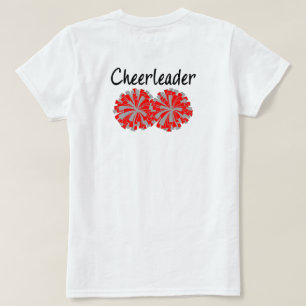 Double Sided Senior Cheerleader Red Gray T-shirt