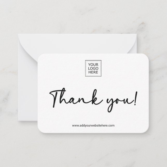 Double-Sided Small Business Packaging Insert  Note Card (Front)