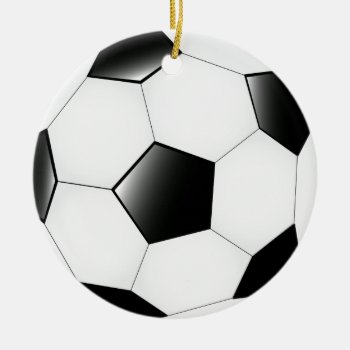 Double Sided Soccer Ball Ornament by FaerieRita at Zazzle