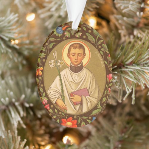 Double_sided St Aloysius Gonzaga PM 01 Acrylic Ornament
