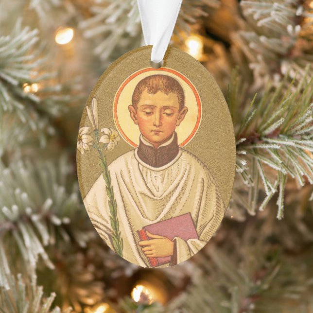 Double-Sided St. Aloysius (PM 01) Acrylic Ornament (Tree)