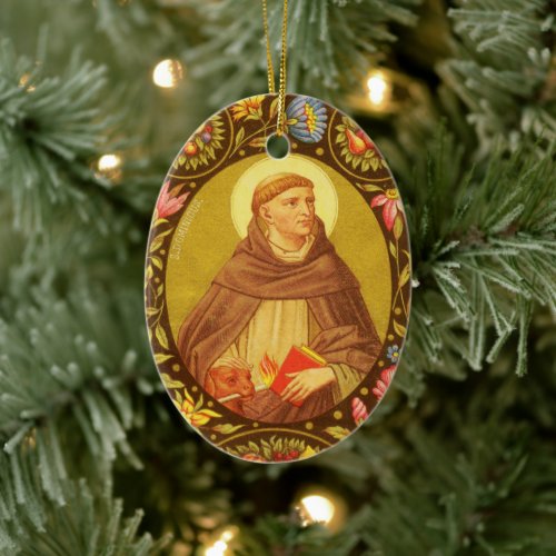 Double_Sided St Dominic de Guzman PM 02 Ceramic Ornament