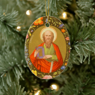 Double-Sided St. Paul the Apostle (PM 06) Ceramic Ornament
