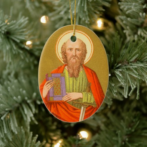 Double_Sided St Paul the Apostle PM 06 Ceramic Ornament