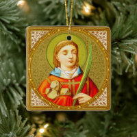 Double-Sided St. Sebastian (SNV 24) Square Ceramic
