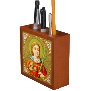 Double-Sided St. Stephen the ProtoMartyr (SNV 26) Pencil Holder