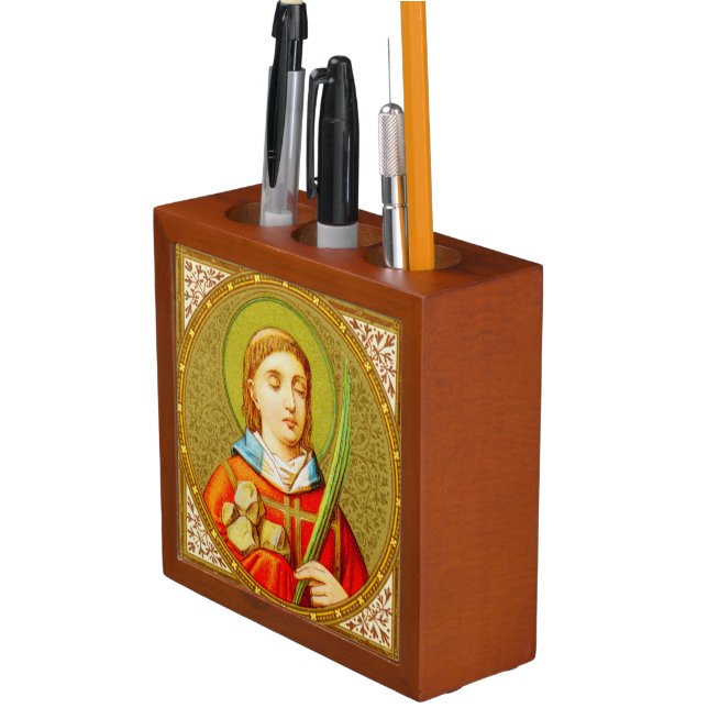 Double-Sided St. Stephen the ProtoMartyr (SNV 26) Pencil Holder (In Situ)