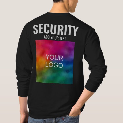 Double Sided Template Modern Mens Security T_Shirt