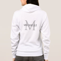 Double Sided Template Name Monogram Women&#39;s Hoodie