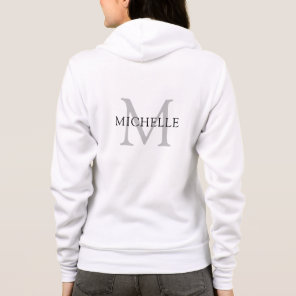 Double Sided Template Name Monogram Women's Hoodie
