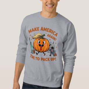 Double-Sided Trumpkin Pumpkin – Make America Again Sweatshirt