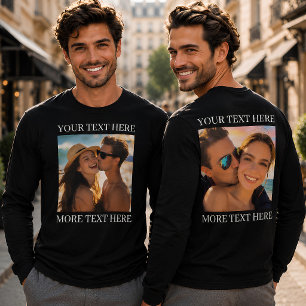 Double Sided Tshirts, Custom Photo and Text Tri-Blend Shirt