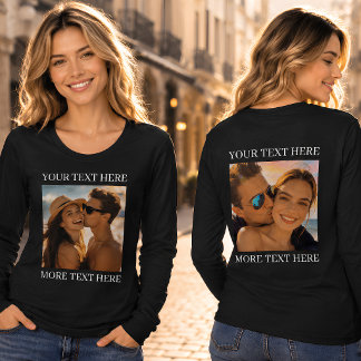 Double Sided Tshirts, Custom Photo and Text Tri-Blend Shirt