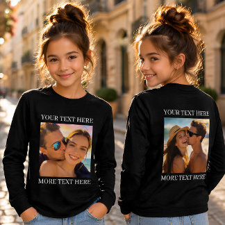 Double Sided Tshirts, Custom Photo and Text Tri-Blend Shirts