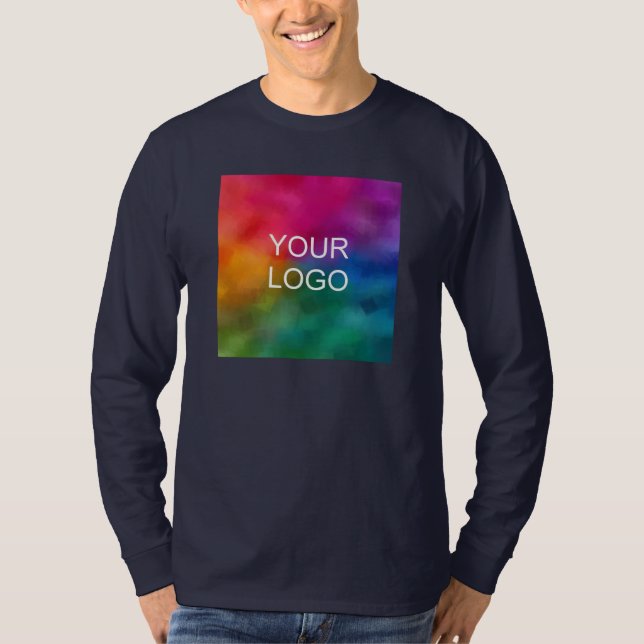 Double Sided Upload Add Business Logo Custom Men's T-Shirt (Front)