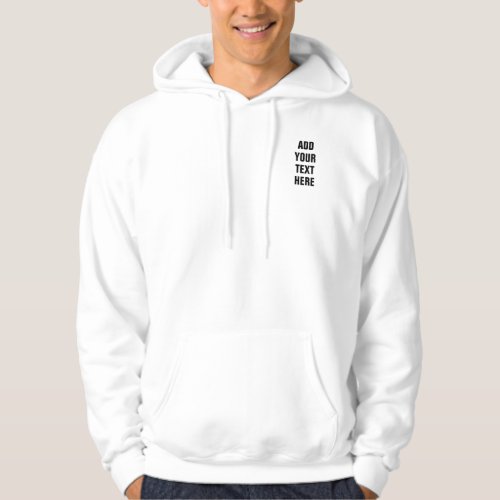 Double_Sided Upload Photo Add Your Text Here Mens Hoodie