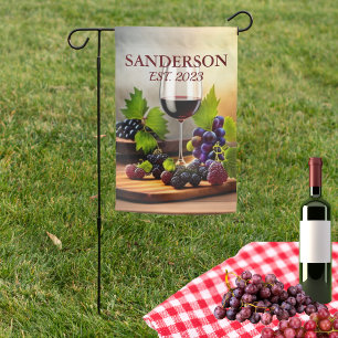 Double Sided Vintage Wine with Fruit Garden Flag