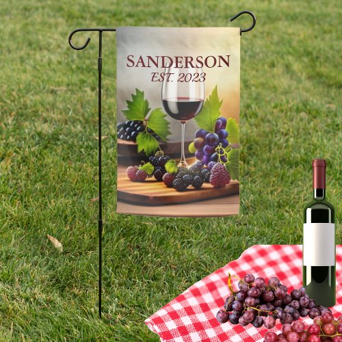  Double Sided Vintage Wine with Fruit Garden Flag