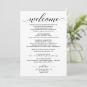 Double Sided Wedding Itinerary - Wedding Welcome Invitation (Standing Front)
