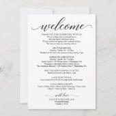 Double Sided Wedding Itinerary - Wedding Welcome Invitation (Front)