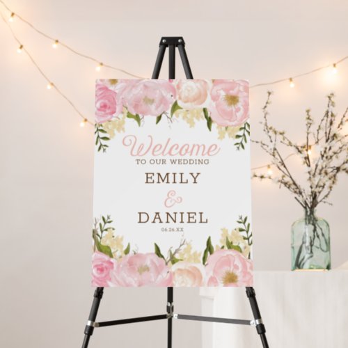 Double Sided Wedding Welcome and Favors Sign