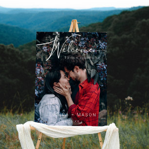 Double Sided Wedding Welcome and Rehearsal Dinner  Foam Board