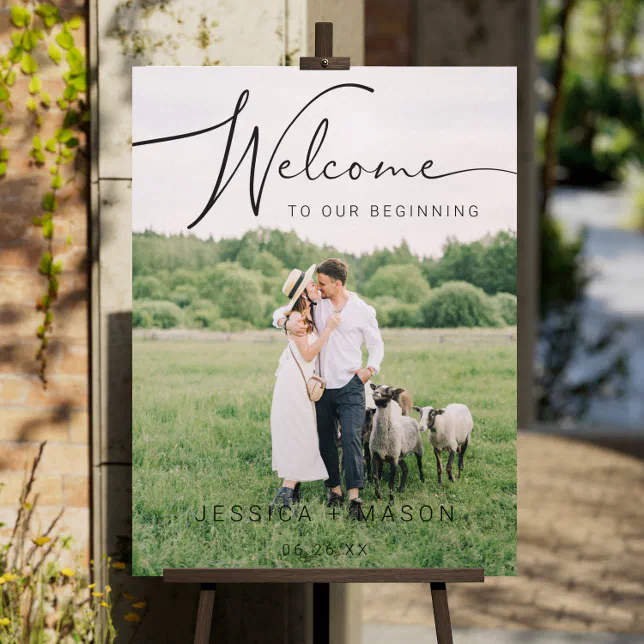 Double Sided Wedding Welcome and Rehearsal Dinner Foam Board | Zazzle