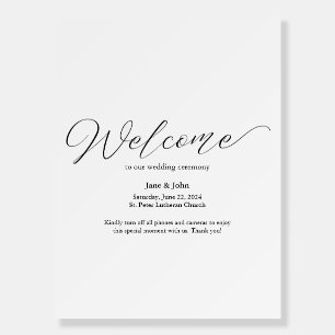 Double-Sided Wedding Welcome & Seating Sign