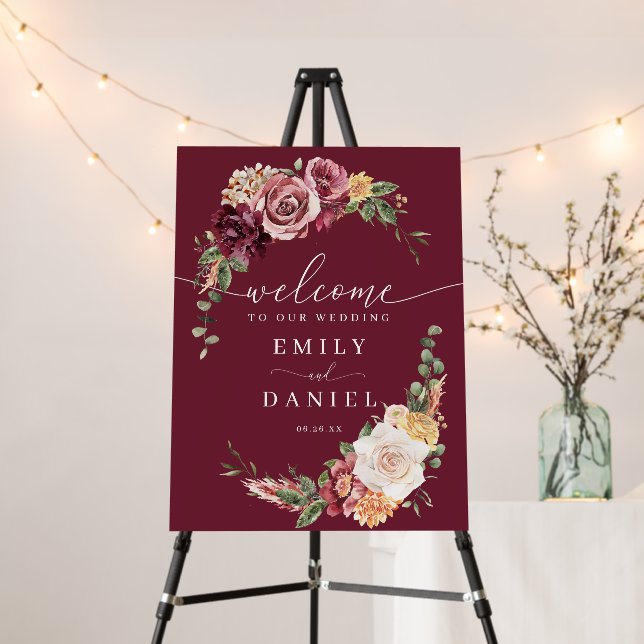 Double Sided Wedding Welcome Sign and Favors Sign (In Situ (Stand))
