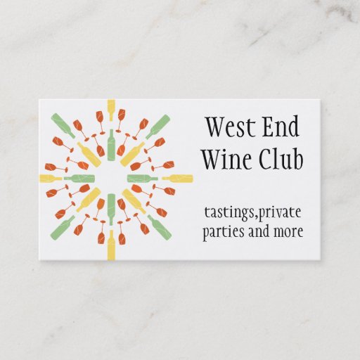 Customizable Double sided wine themed business card