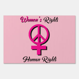 Double Sided Womens Rights Protest Sign