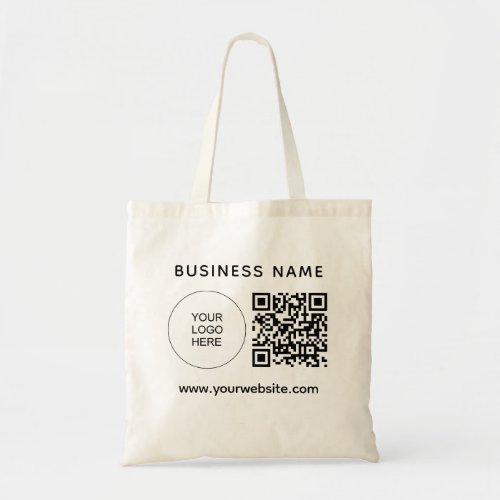Double Sided Your Logo Url Address QR Code Here Tote Bag