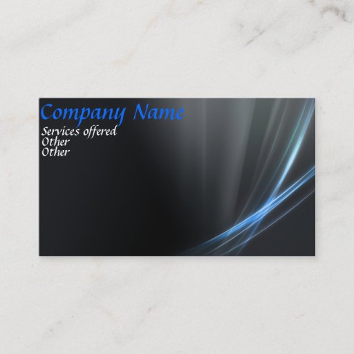 Customizable Double Sides blue business card