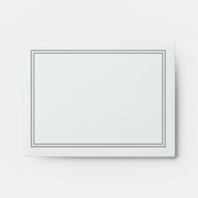 Double Silver Metallic Border on Bubbly White Envelope (Front)