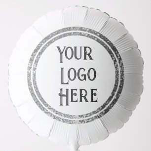 Double Silver Shimmer Rings for Your Logo Balloon