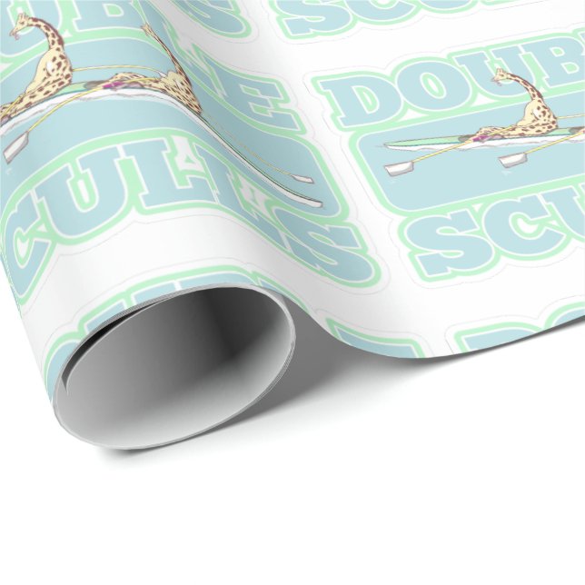Double skulls rowing wrapping paper (Roll Corner)