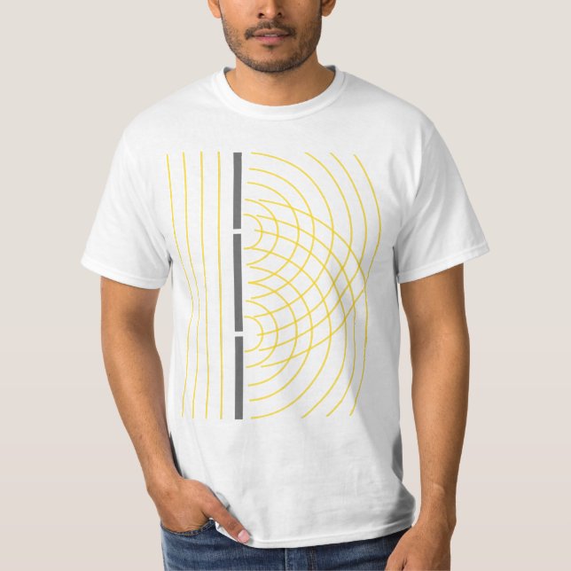 Double Slit Light Wave Particle Science Experiment T-Shirt (Front)